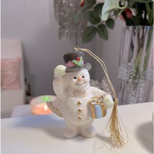 ⛄️Vintage 1998 Lenox Snowman Annual Ornament.”A Frosty Morning”. Excellent Cond.